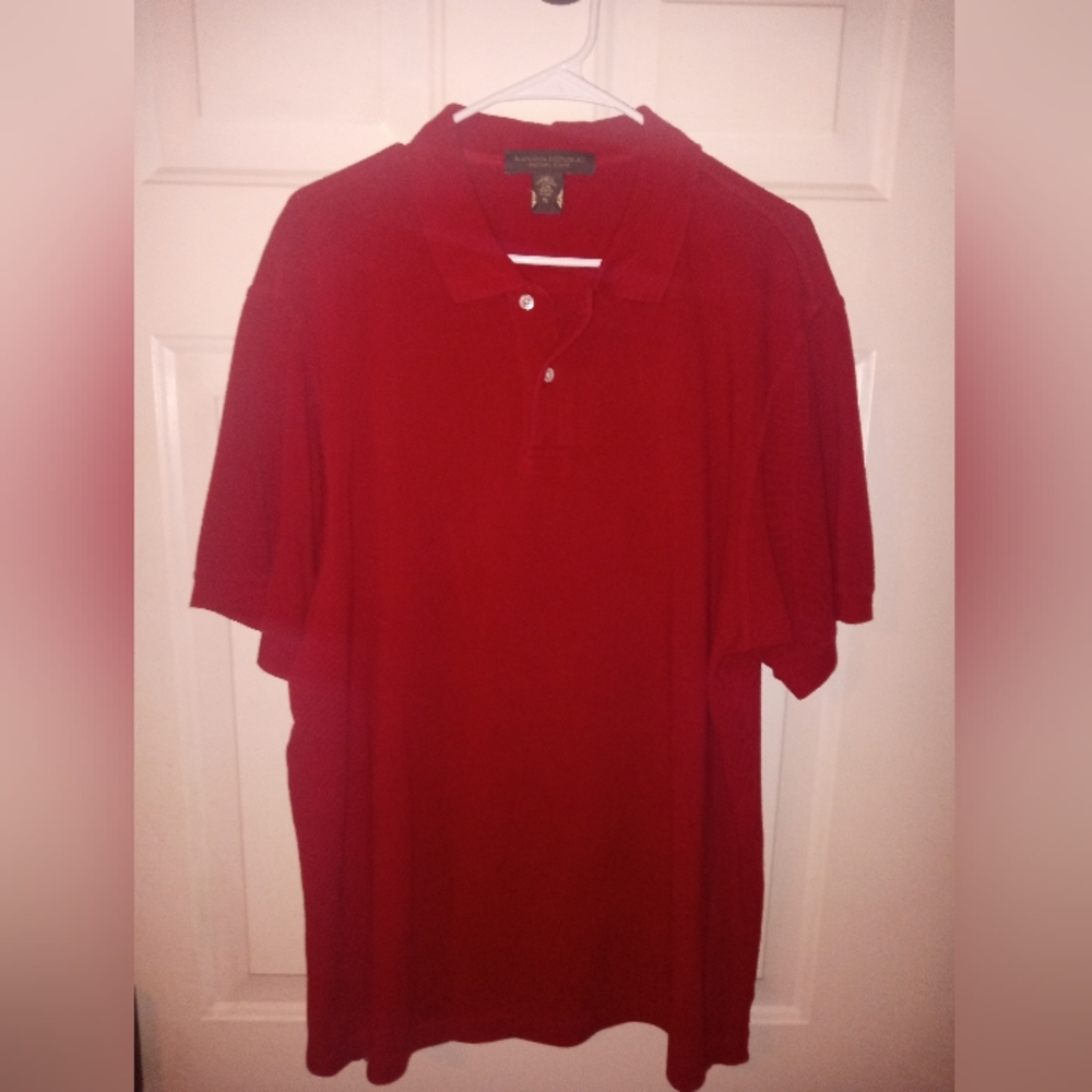 3/$10 BANANA REPUBLIC Factory Men's  Red Polo Shirt Size XL